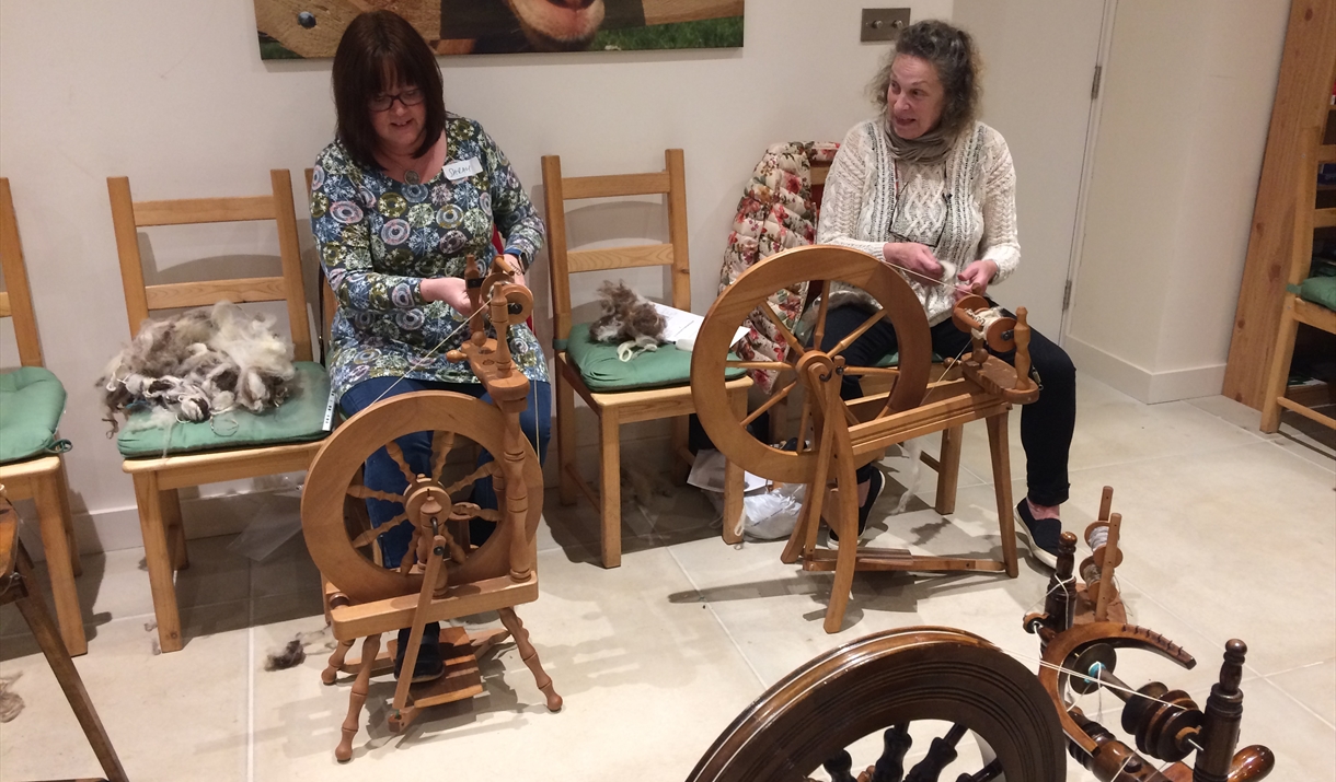 Learn to spin sheep wool at Humble by Nature Kate Humble's farm