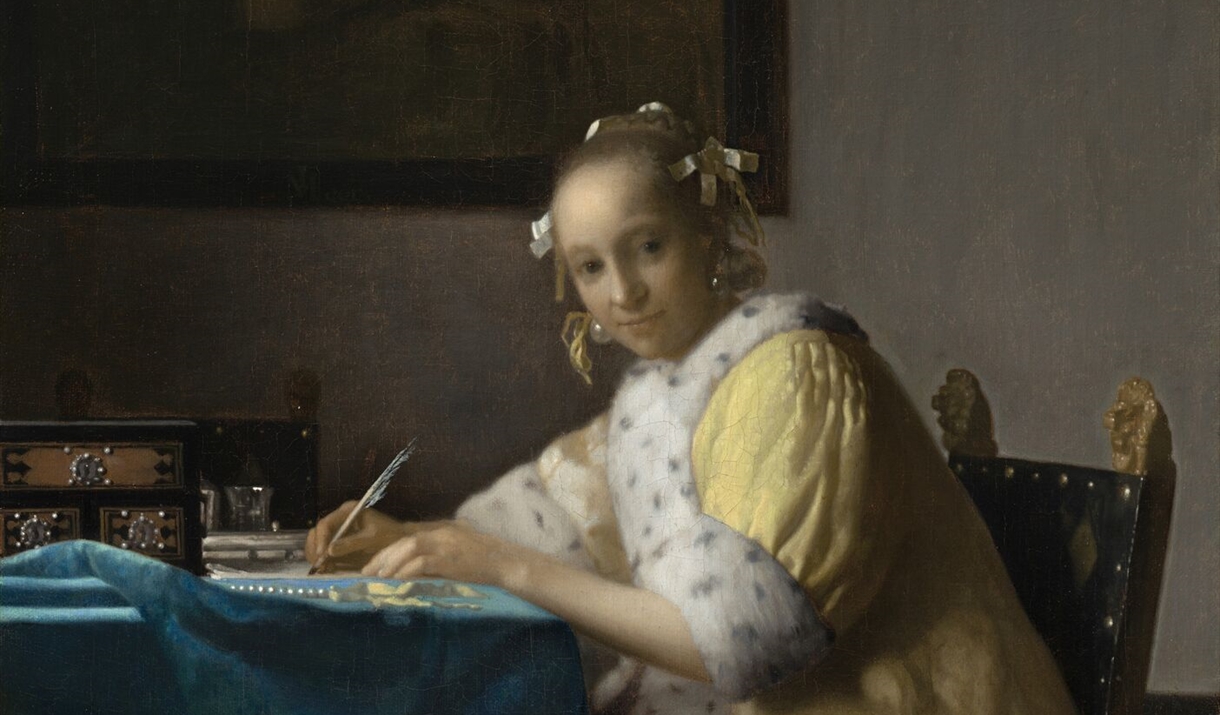 Johannes Vermeer, A Lady Writing, 1664-67, National Gallery of Art, Washington-medium Johannes Vermeer, A Lady Writing, 1664-67, National Gallery of Art, Washington-medium