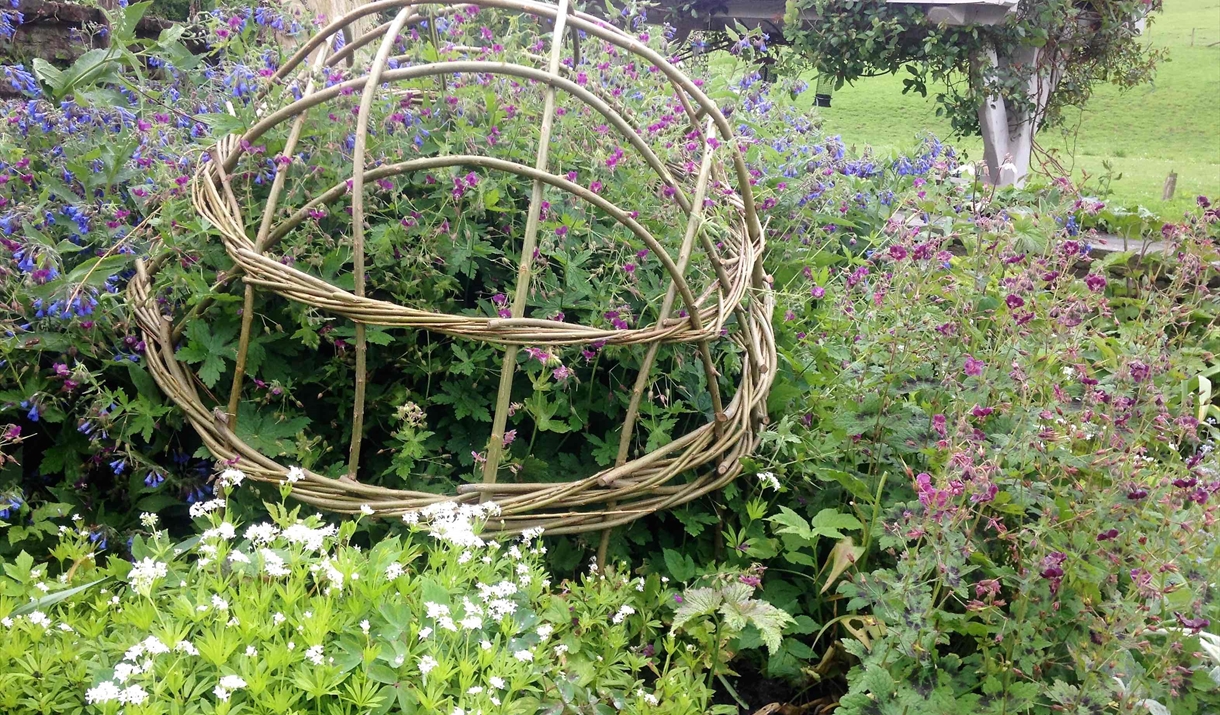 weave willow garden structures and plant supports at Humble by Nature Kate Humble's farm