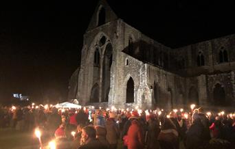 Tintern Torchlit Carol Service - Monmouthshire Cottages Credit