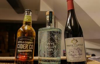 Locally produced cider, gin and wine (image Kacie Morgan)