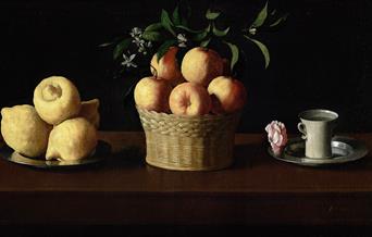 Zurburan Still life with lemons, oranges and a rose 1633