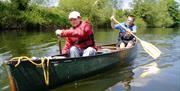Canoeing on the Wye in summer