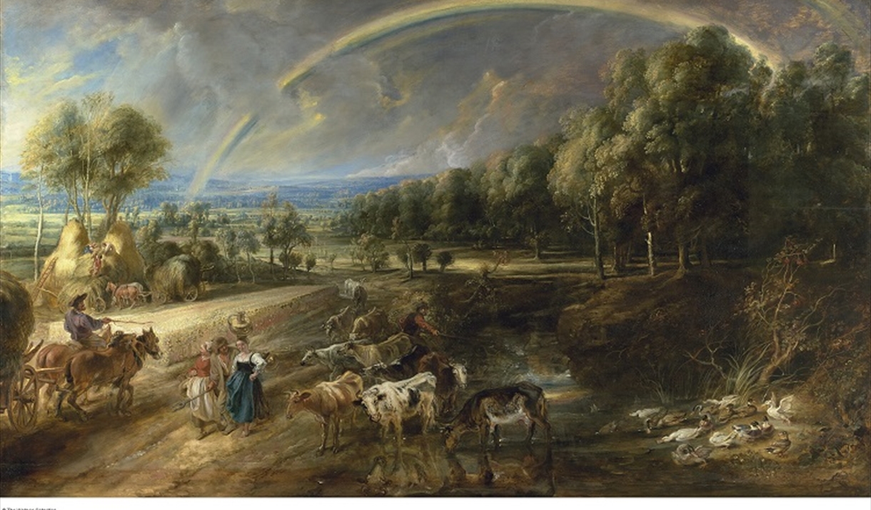 Rubens Landscape with a rainbow c1635