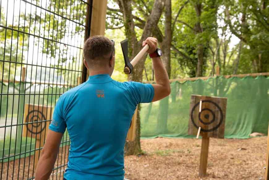 Axe Throwing at Llandegfedd Lake