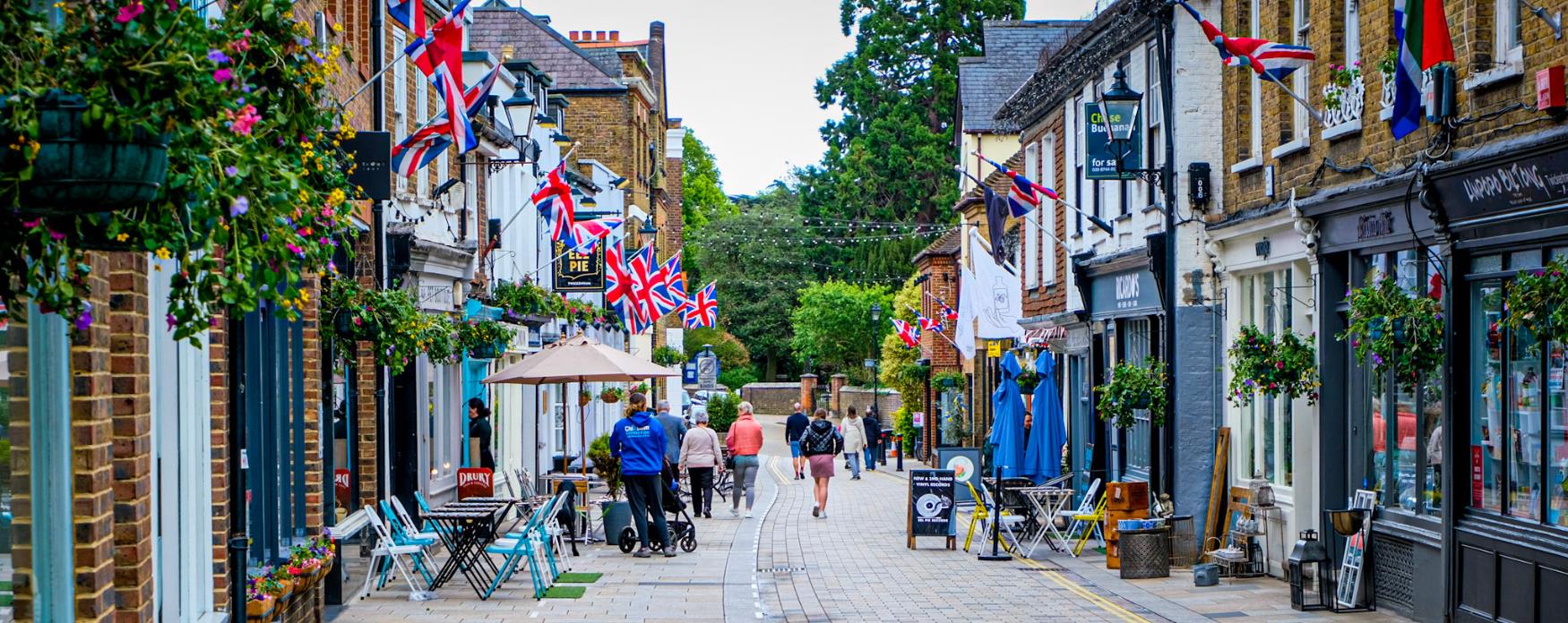 A picture of Church Street, Twickenham during summer