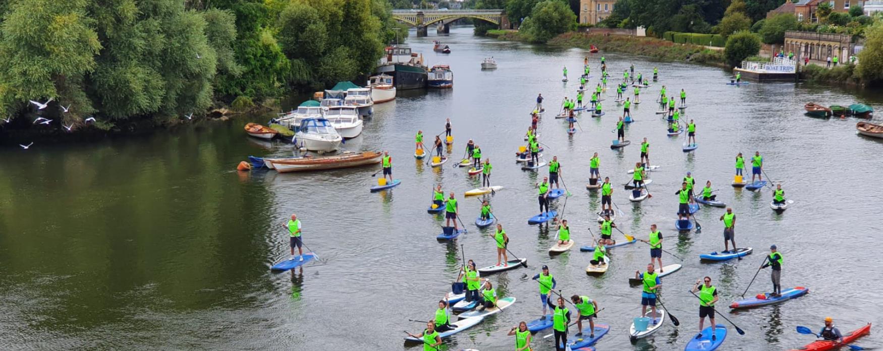 Paddle boarding in Richmond on River Thames