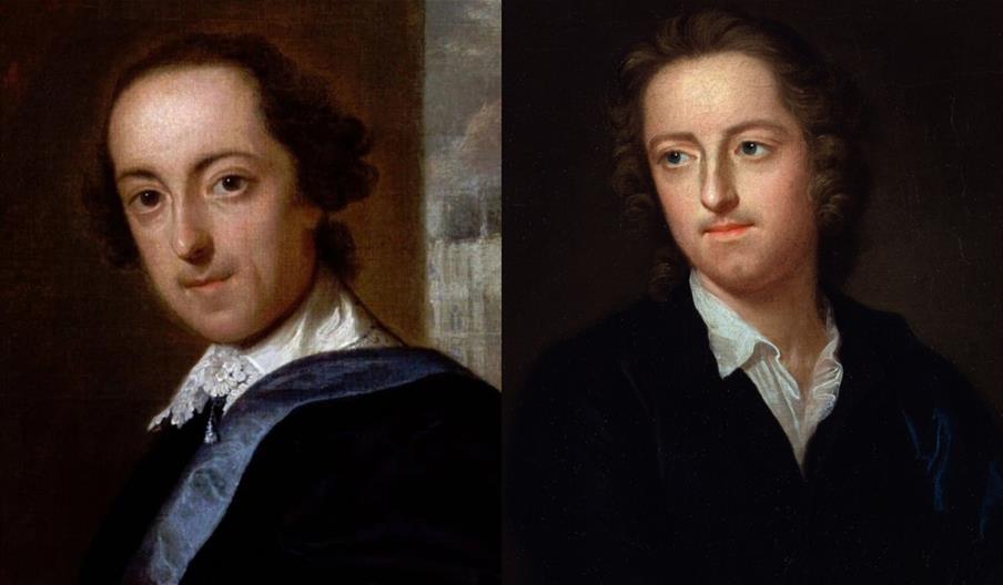 Thomas Grey, Eccardt, 1744-8, in National Portrait Gallery Horace Walpole, Eccardt, 1754, on loan to Strawberry Hill House from National Portrait Gall