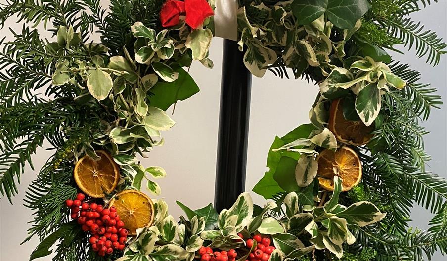 Foraged Christmas wreath