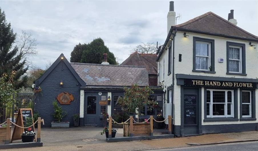 THE HAND AND FLOWER exterior