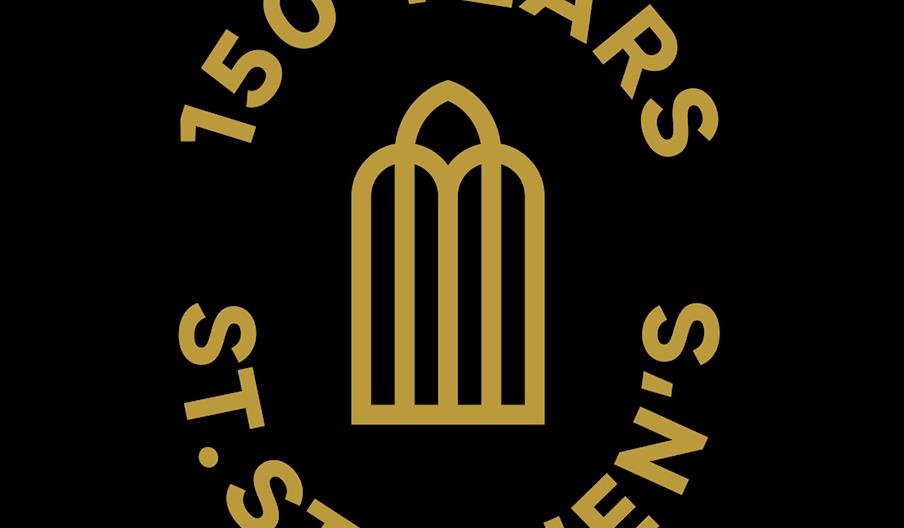 St. Stephen's 150 years anniversary logo for Exhibition
