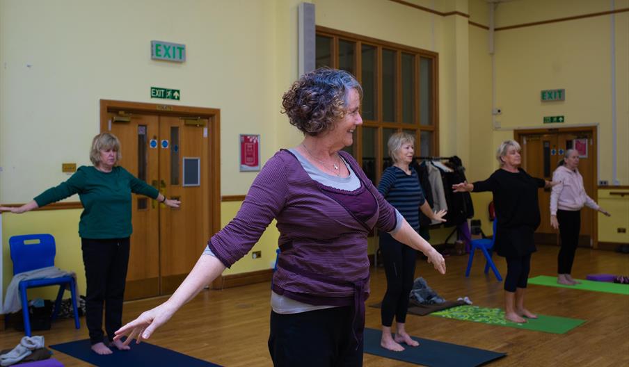 Gentle yoga class