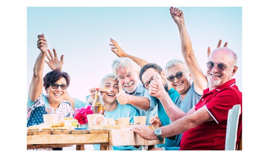 Older people on a fun day out