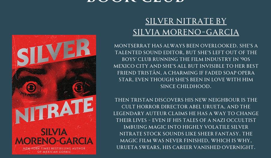 Sci Fi / Fantasy book club poster: January, Silver Nitrate