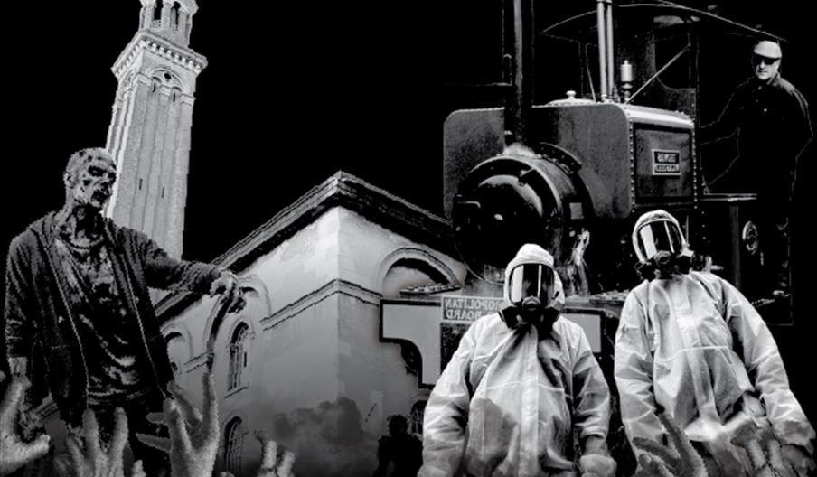 London Museum of Water & Steam with Zombie, Trains, and a Halloween Atmosphere