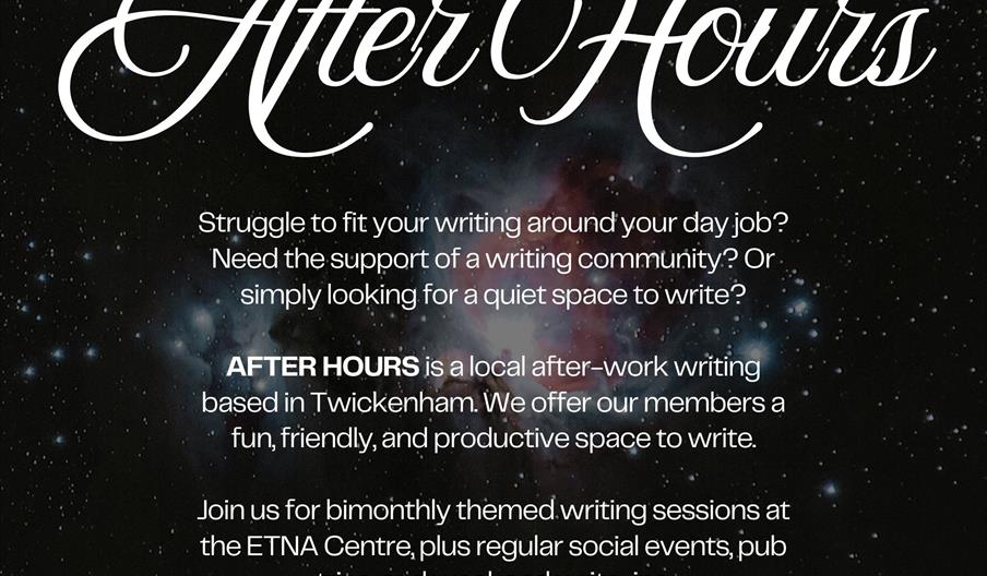 After Hours is an after-work writing group for working-age adults