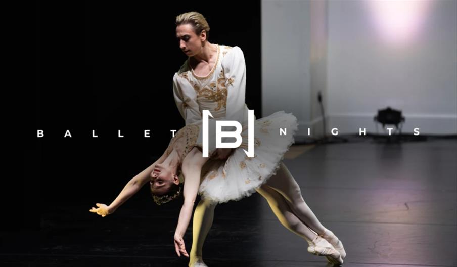 A scene from a ballet between a duo
