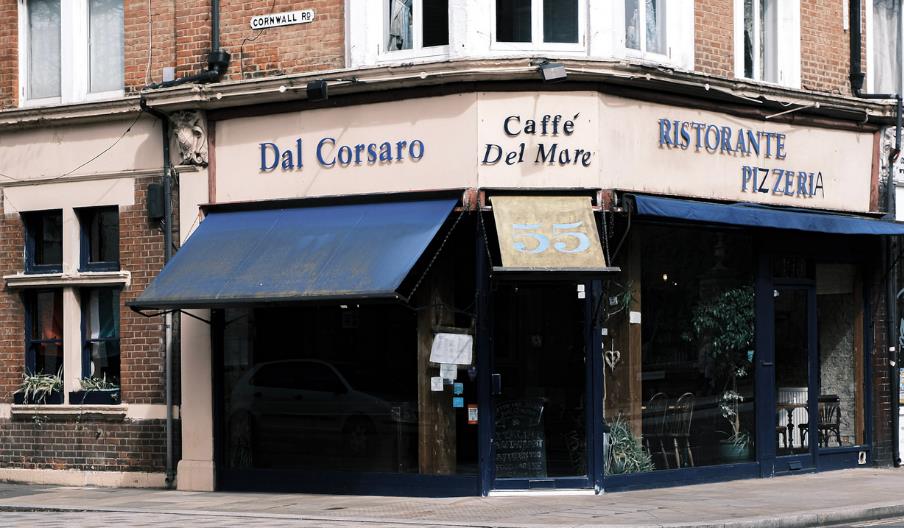 A front shot of Caffe Del Mare