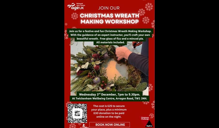 Christmas Wreath Making Workshop Twickenham Age UK Richmond