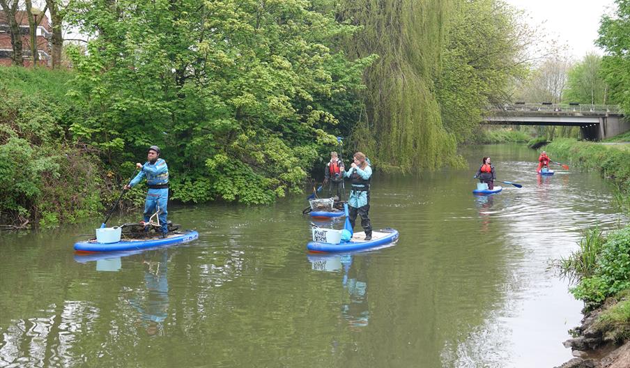 Planet Patrol Paddleboarding Clean Up