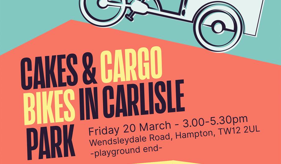 A graphic image of a child in a 3 wheel trike with event details.