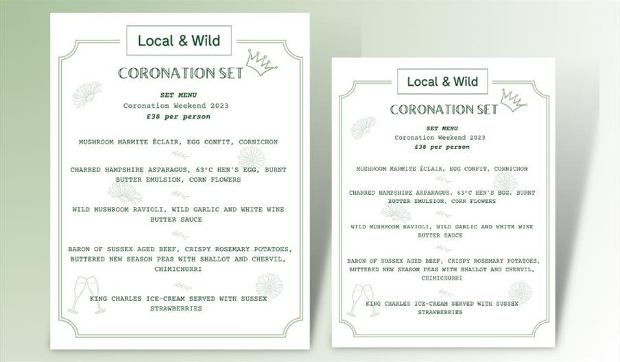 Coronation Set Menu