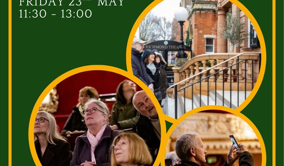 Image with text dementia friendly guided tour, Friday 23rd May, 11:30 to 13:00