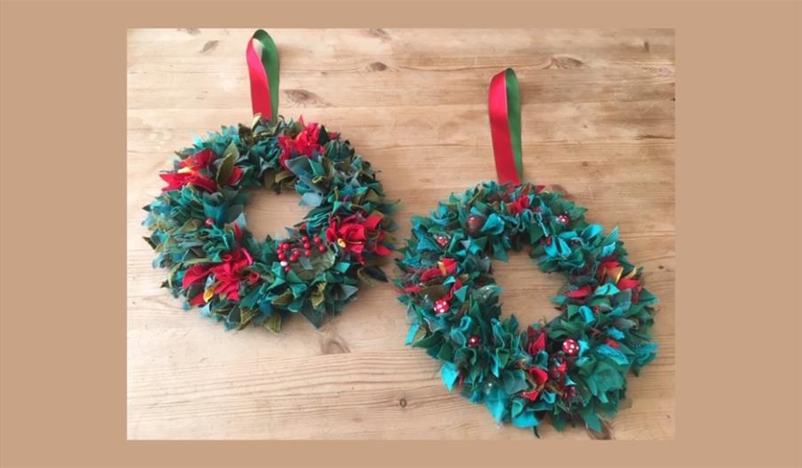 Rag rug wreaths