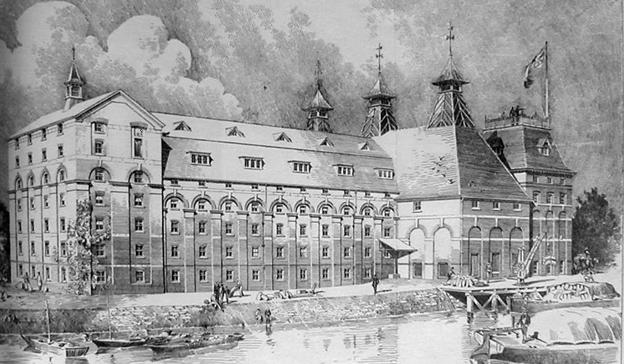 Historical picture of a brewery