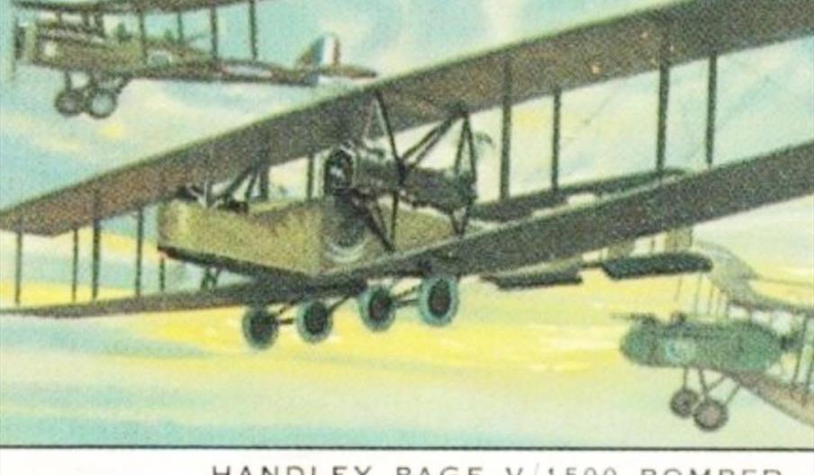 Cigarette card of Handley Page bomber
