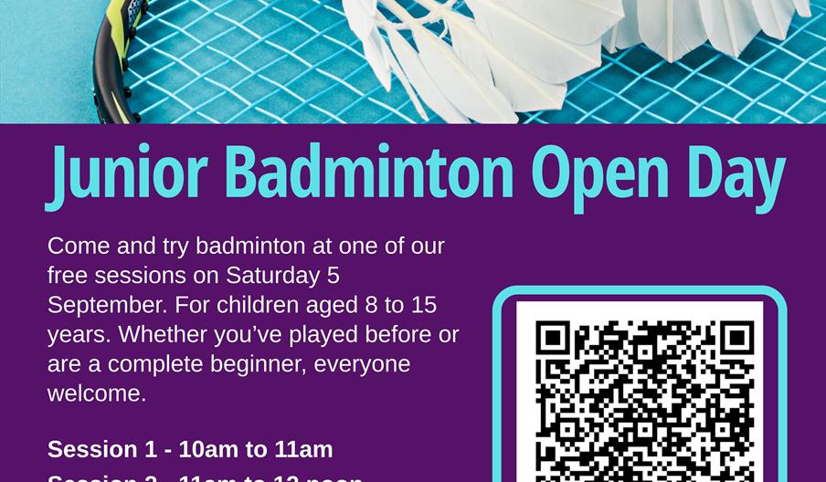 Junior Badminton Open Day Poster