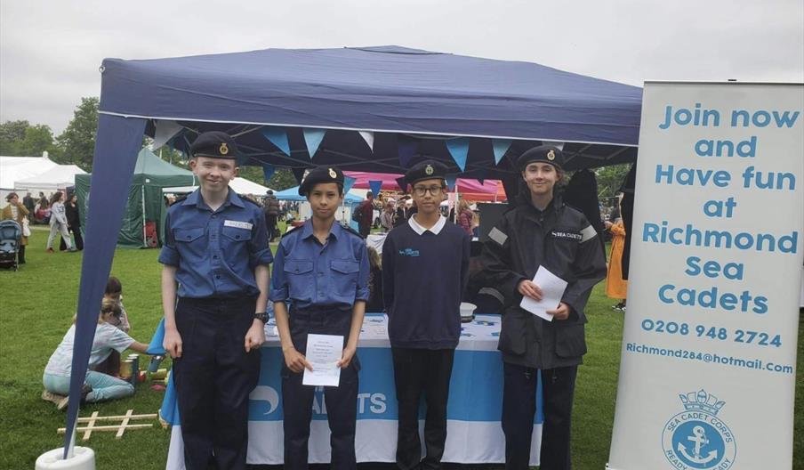 Richmond cadets at the Mayfair on Richmond green