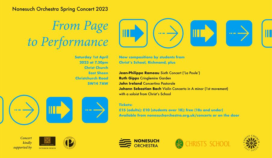 Nonesuch Orchestra Spring Concert 2023 "From Page to Performance"