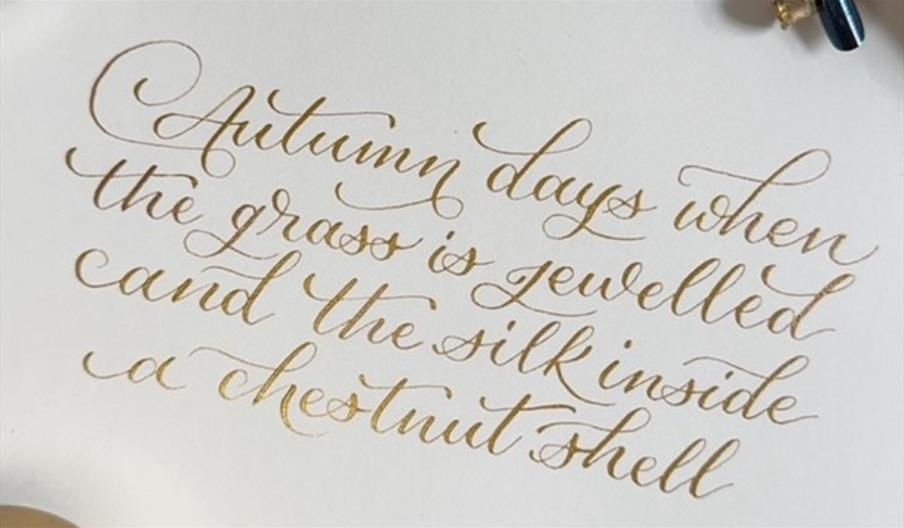 Calligraphy handwriting