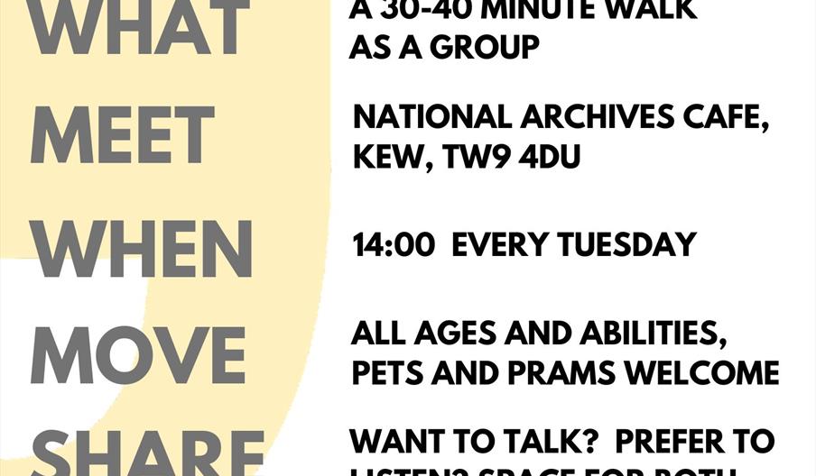 Kew Walk+Talk 2pm meet - every Tuesday