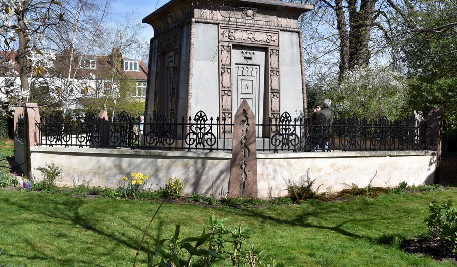 Image of an Egyptian-style mausoleum