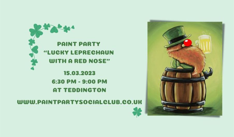 Paint party "Lucky Leprechaun with a Red Nose"