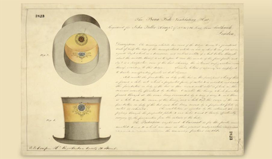 Victorian Design Register showing Ventilating Top Hat