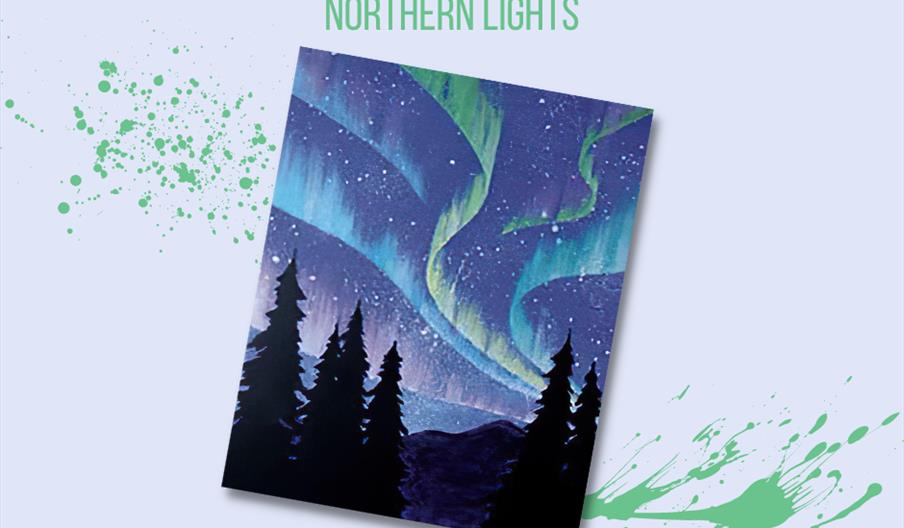 Northern Lights painting on canvas