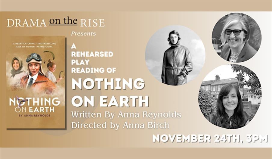 image of nothing on earth banner with QNA playwright Anna Reynolds