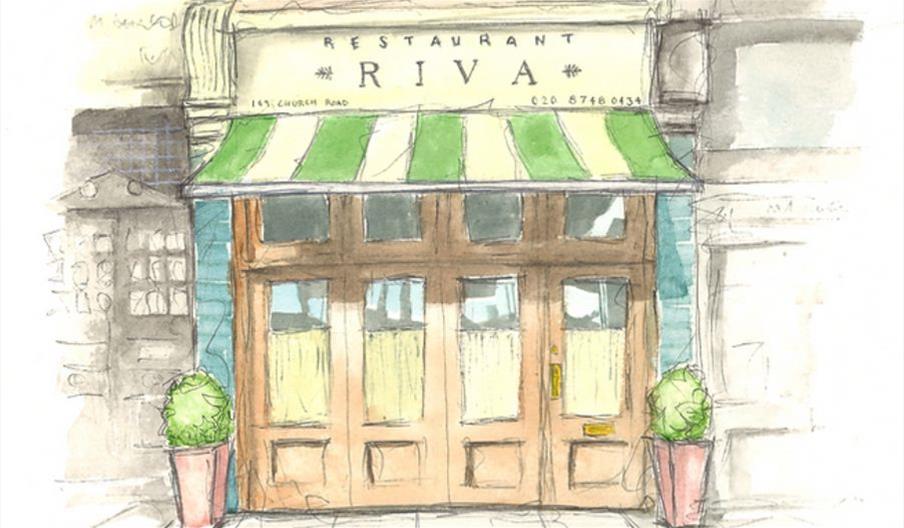 riva shop front illustration