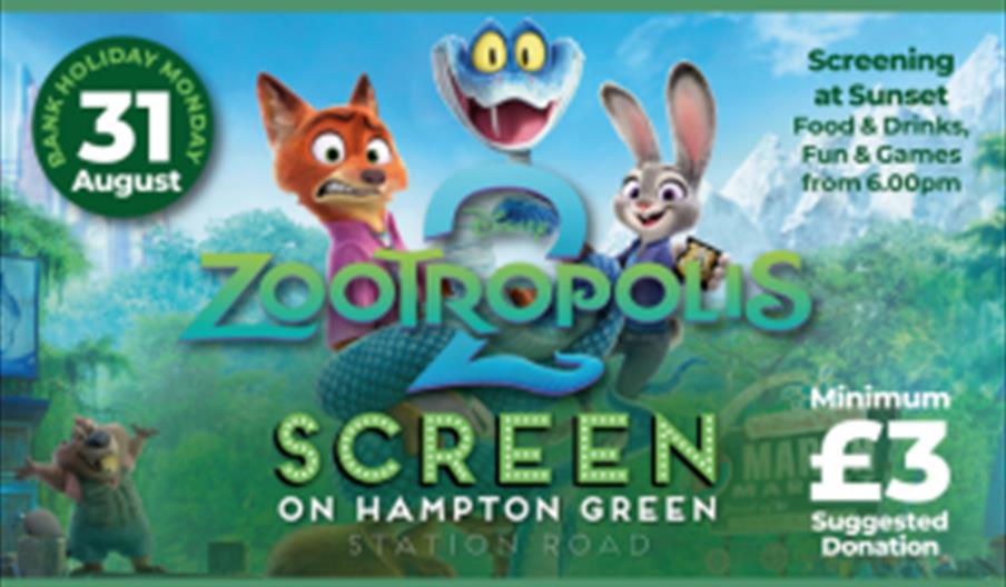 Zootropolis 2 screen on the green