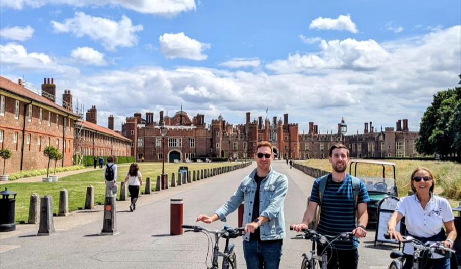 Arrive at Hampton Court Palace by bike