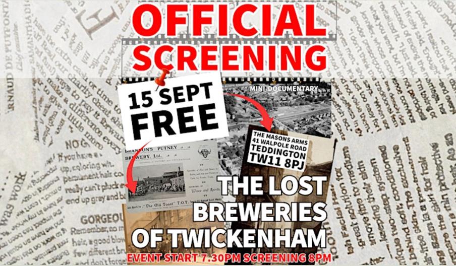 The Lost Breweries of Twickenham – Updated Cut Screening at The Masons Arms