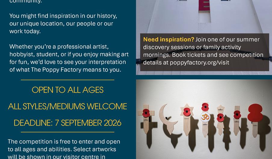 The summer art competition poster from The Poppy Factory