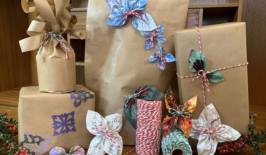 Sustainably wrapped gifts