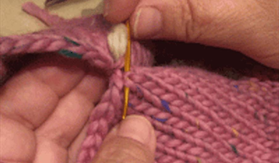 Hand finishing knitting