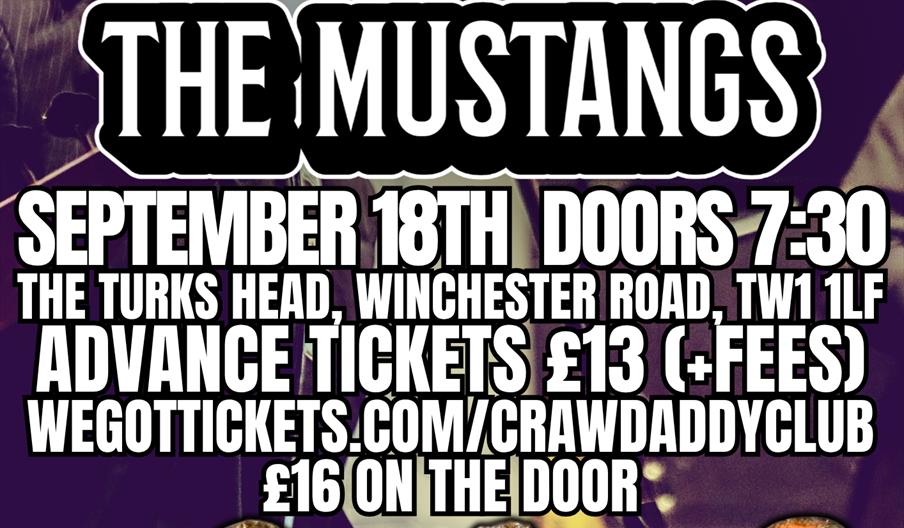 Poster for the Mustangs at the Crawdaddy Club