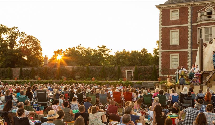 The Lord Chamberlain's Men performing outdoors at Ham House and Garden