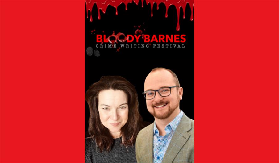 Tom Mead and Festival Patron Victoria Dowd. ‘Abracadabra - it's Murder!’

